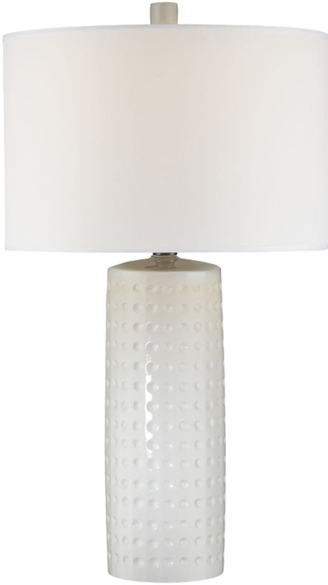 Lite Source Diandra 1-Light Fluorescent Table Lamp White Ceramic LS21979WHT