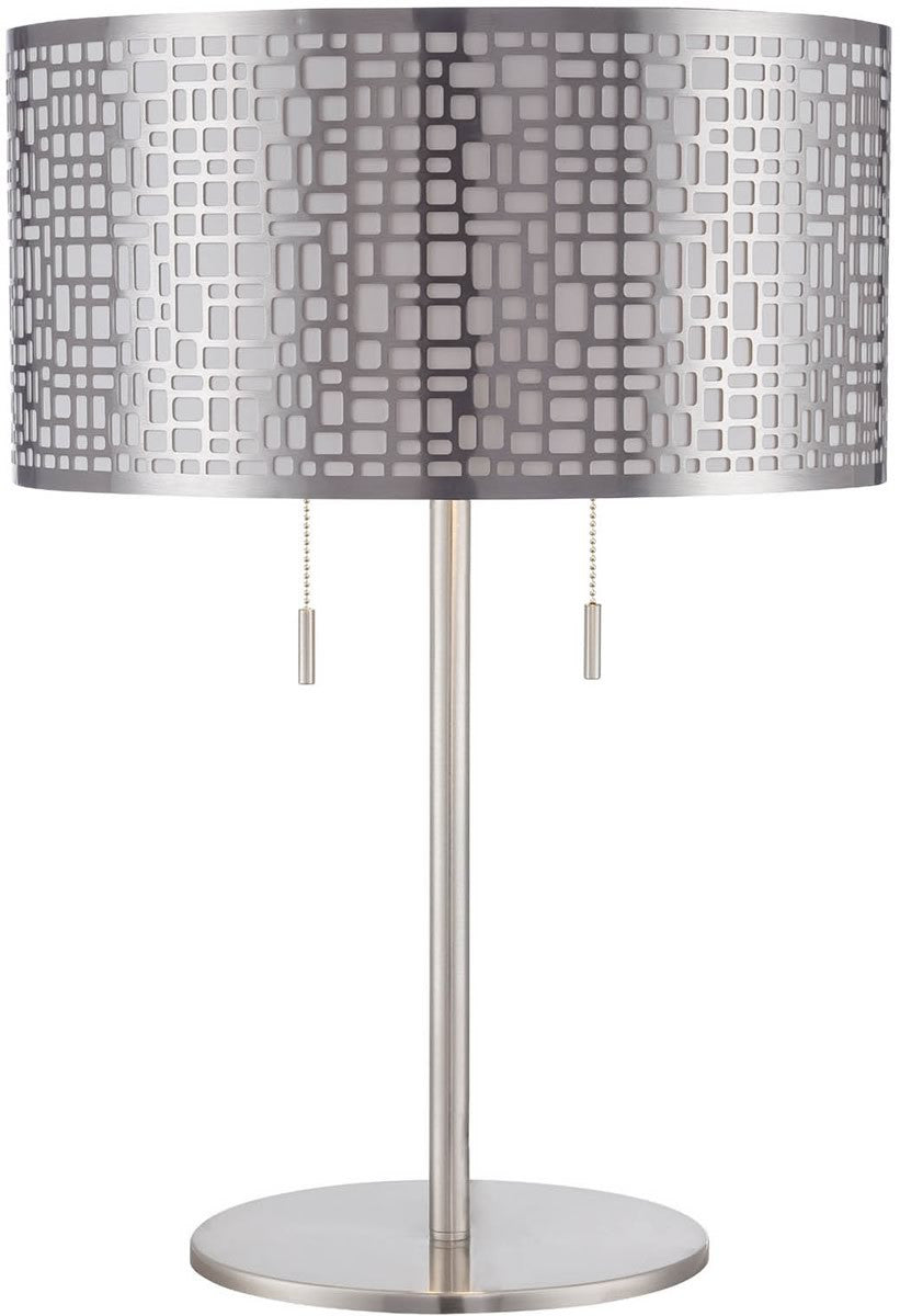 Lite Source Torre 2-Light Table Lamp Polished Silver LS22174PS