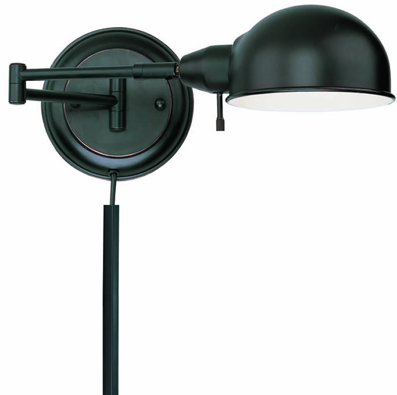 Lite Source Rizzo Swing-Arm Wall Lamp Aged Copper LS16753AGEDCP