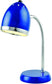 Lite Source Zachary 1-Light Fluorescent Desk Lamp Chrome/Blue LS22311BLU