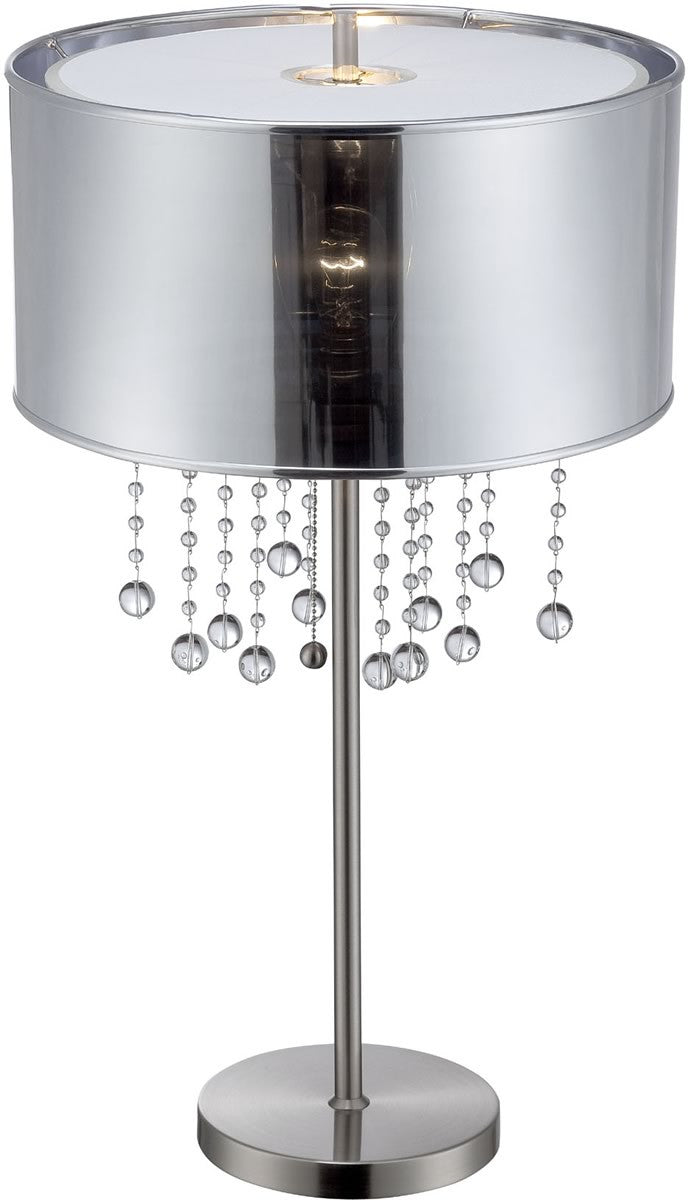 Lite Source Riviera 1-Light Table Lamp Polished Steel LS22285