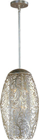 13"W Arabesque 6-Light Pendant Golden Silver