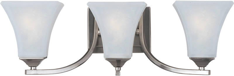 Maxim Aurora 3-Light Bathroom Vanity Satin Nickel 20100FTSN