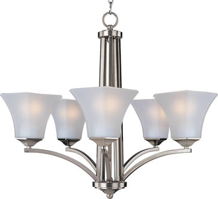 26"W Aurora 5-Light Chandelier Satin Nickel