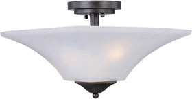 13"W Aurora 2-Light Semi-Flush Mount Oil Rubbed Bronze