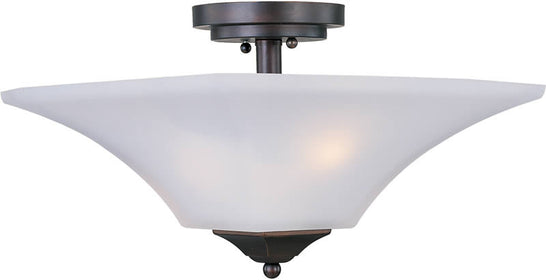 13"W Aurora 2-Light Semi-Flush Mount Oil Rubbed Bronze