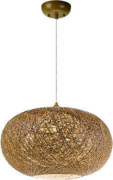 15"W Bali 1-Light Chandelier Natural