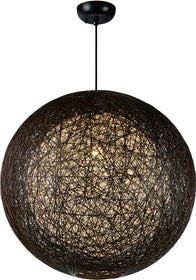 24"W Bali 1-Light Chandelier Chocolate