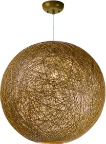 24"W Bali 1-Light Chandelier Natural