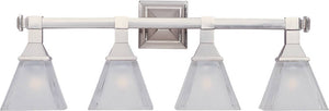 28"W Brentwood 4-Light Bathroom Vanity Satin Nickel