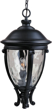 13"W Camden Vivex 3-Light Outdoor Hanging Lantern Black