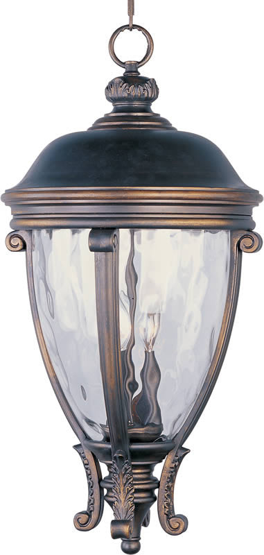 Maxim Camden VX 3-Light Outdoor Hanging Lantern Golden Bronze 41429WGGO