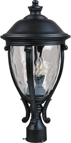 23"H Camden Vivex 3-Light Outdoor Pole/Post Mount Black