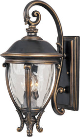 24"H Camden Vivex 3-Light Outdoor Wall Mount Golden Bronze