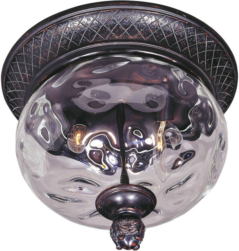 Maxim Carriage House Die-Cast Aluminum 2-Light Outdoor Ceiling Mount Oriental Bronze 3429WGOB