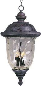 13"W Carriage House Die-Cast Aluminum 3-Light Outdoor Hanging Lantern Oriental Bronze