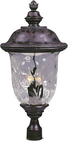 29"H Carriage House Die-Cast Aluminum 3-Light Outdoor Pole/Post Mount Oriental Bronze