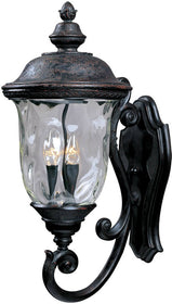 27"H Carriage House Die-Cast Aluminum 3-Light Outdoor Wall Mount Oriental Bronze