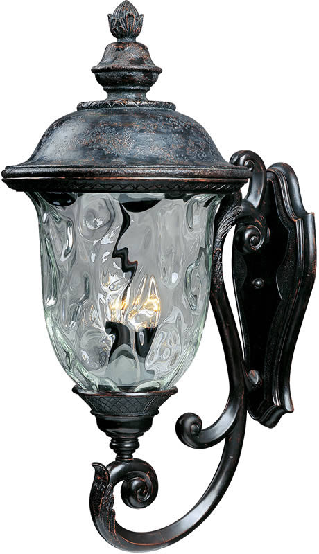 Maxim Carriage House Die-Cast Aluminum 3-Light Outdoor Wall Mount Oriental Bronze 3425WGOB