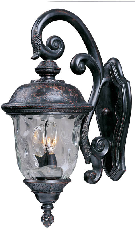 Maxim Carriage House Die-Cast Aluminum 3-Light Outdoor Wall Mount Oriental Bronze 3497WGOB
