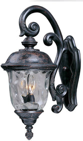 27"H Carriage House Die-Cast Aluminum 3-Light Outdoor Wall Mount Oriental Bronze