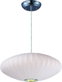 25"W Cocoon 1-Light Chandelier Polished Chrome