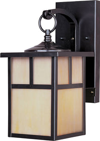 12"H Craftsman Aluminum 1-Light Outdoor Wall Mount Burnished