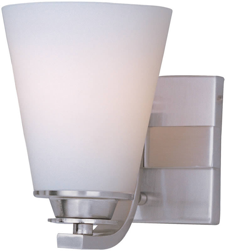 Maxim Conical 1-Light Bath Vanity Satin Nickel 9011SWSN