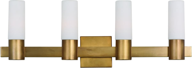 29"W Contessa 4-Light Bath Vanity Natural Aged Brass