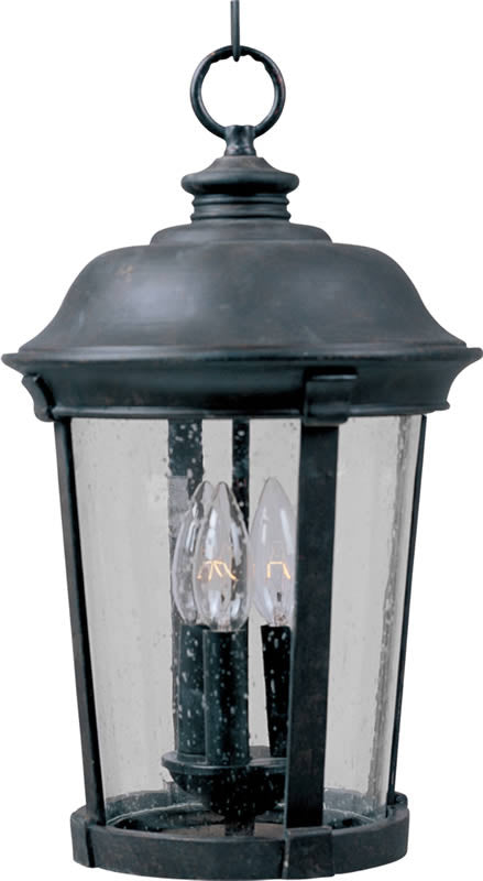 Maxim Dover Cast 3-Light Outdoor Hanging Lantern Bronze 3028CDBZ