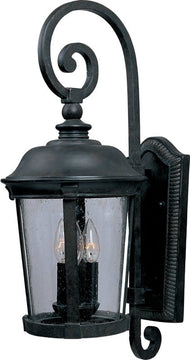 25"H Dover Vivex 3-Light Outdoor Wall Mount Bronze