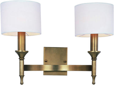 18"W Fairmont 2-Light Wall Sconce Natural Aged Brass
