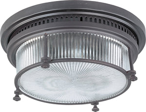 13"W Hi-Bay 2-Light Flush Mount Bronze
