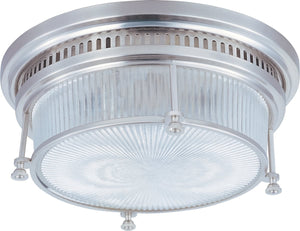 13"W Hi-Bay 2-Light Flush Mount Satin Nickel