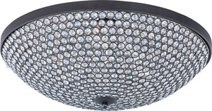 22"W Glimmer 9-Light Flush Mount Bronze