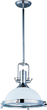 18"W Hi-Bay 1-Light Pendant Polished Nickel