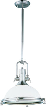 18"W Hi-Bay 1-Light Pendant Satin Nickel