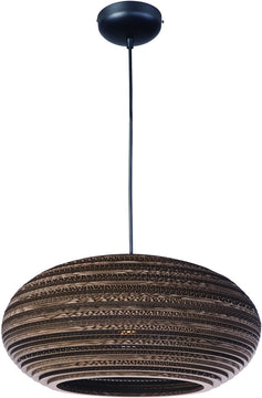 17"W Java 1-Light Pendant Black