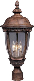 28"H Knob Hill Die-Cast Aluminum 3-Light Outdoor Pole/Post Mount Sienna