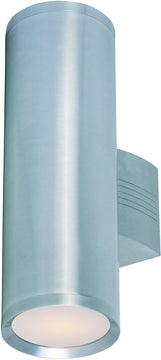 16"H Lightray 2-Light Outdoor Wall Light Brushed Aluminum