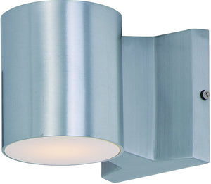 4"H Lightray 2-Light LED Outdoor Wall Light Brushed Aluminum