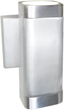 7"H Lightray 2-Light LED Outdoor Wall Light Brushed Aluminum