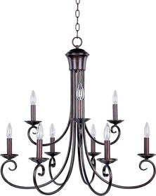 30"W Loft 9-Light Multi-Tier Chandelier Oil Rubbed Bronze