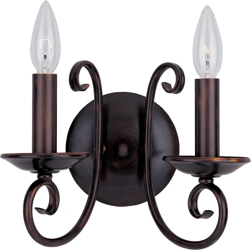 Maxim Loft 2-Light Wall Sconce Oil Rubbed Bronze 70002OI