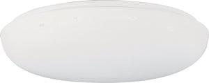 14"W Low Profile 2-Light Flush Mount White