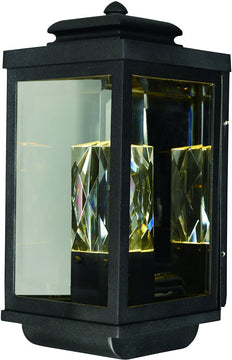 16"H Mandeville LED 2-Light Outdoor Wall Lantern Galaxy Black