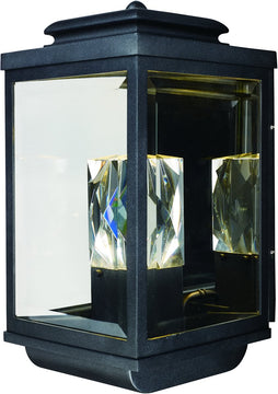 18"H Mandeville LED 2-Light Outdoor Wall Lantern Galaxy Black