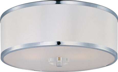 16"W Metro 3-Light Flush Mount Polished Chrome