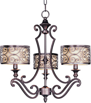 25"W Mondrian 3-Light Single-Tier Chandelier Umber Bronze
