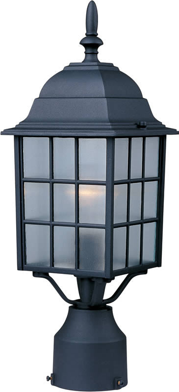 Maxim North Church 1-Light Outdoor Pole/Post Lantern Black 1052BK